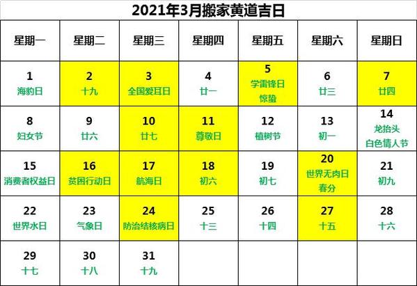 2023年搬家吉日查询,3月搬家黄道吉日有哪些?