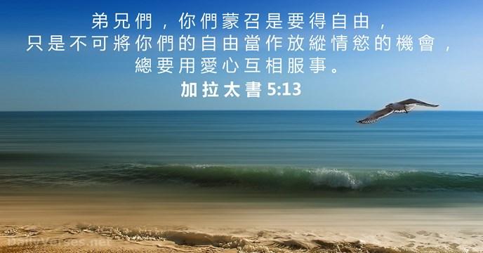 弟兄们,你们蒙召是要得自… 加拉太书 5:13